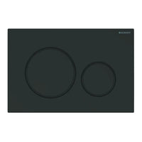 PLACCA DI COPERTURA 2 TASTI SIGMA 20 GEBERIT Nera opaco bordi tasti nero