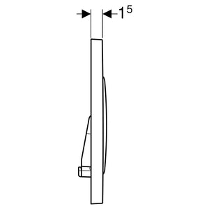 PLACCA DI COPERTURA 2 TASTI SIGMA 20 GEBERIT Cromo bordi tasti Satinati