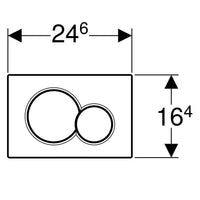 PLACCA DI COMANDO MOD. SIGMA01 GEBERIT Cromo Opaco