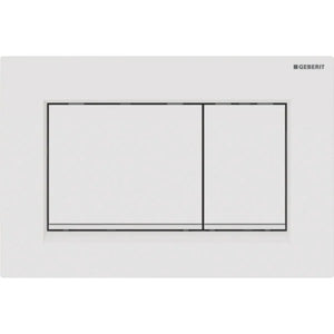 PLACCA DI COPERTURA 2 TASTI SIGMA 30 GEBERIT Bianco/bordo inf. Bianco opaco