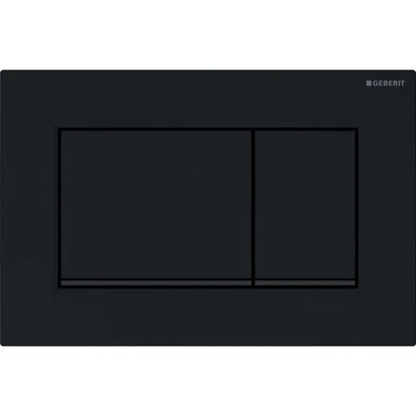 PLACCA DI COPERTURA 2 TASTI SIGMA 30 GEBERIT Nero ludico bordo inf. Nero opaco-