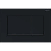 PLACCA DI COPERTURA 2 TASTI SIGMA 30 GEBERIT Nero ludico bordo inf. Nero opaco-