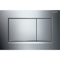 PLACCA DI COPERTURA 2 TASTI SIGMA 30 GEBERIT Cromo lucido bordo inf. satinato