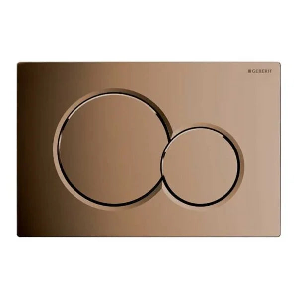 PLACCA DI COMANDO SIGMA01 DOPPIO TASTO  OTTONE LUCIDO GEBERIT