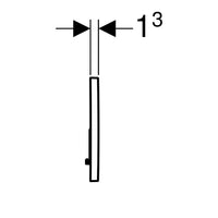 PLACCA DI COMANDO SIGMA01 DOPPIO TASTO  OTTONE LUCIDO GEBERIT