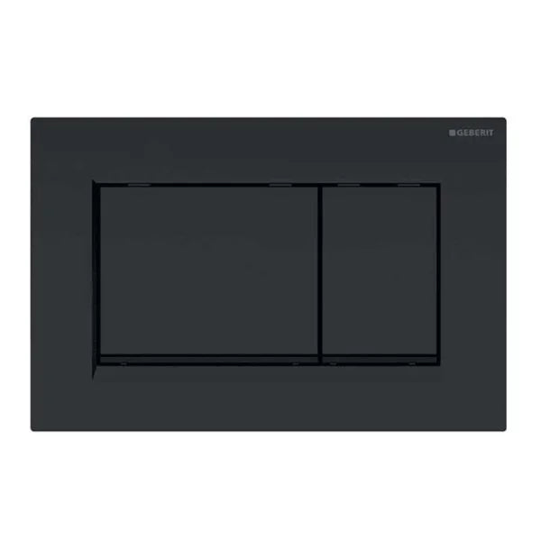 PLACCA DI COMANDO SIGMA 30 DOPPIO TASTO NERO OPACONERO GEBERIT