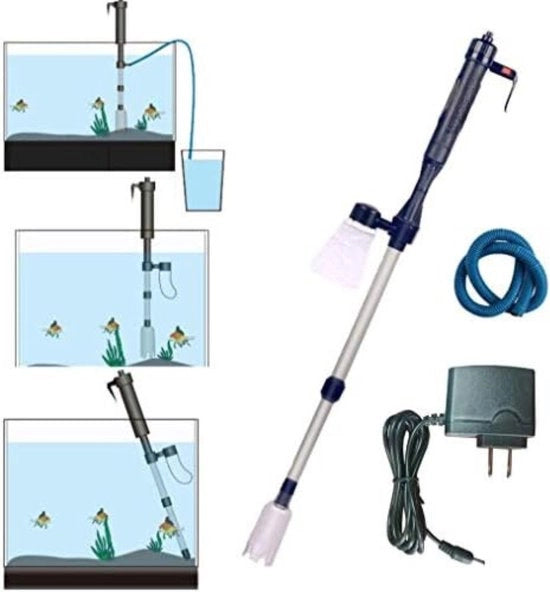 Pulitore automatico per acquario - Pulitore del fondo per acquario - Pulizia del acquario - Pulitore elettrico per acquario