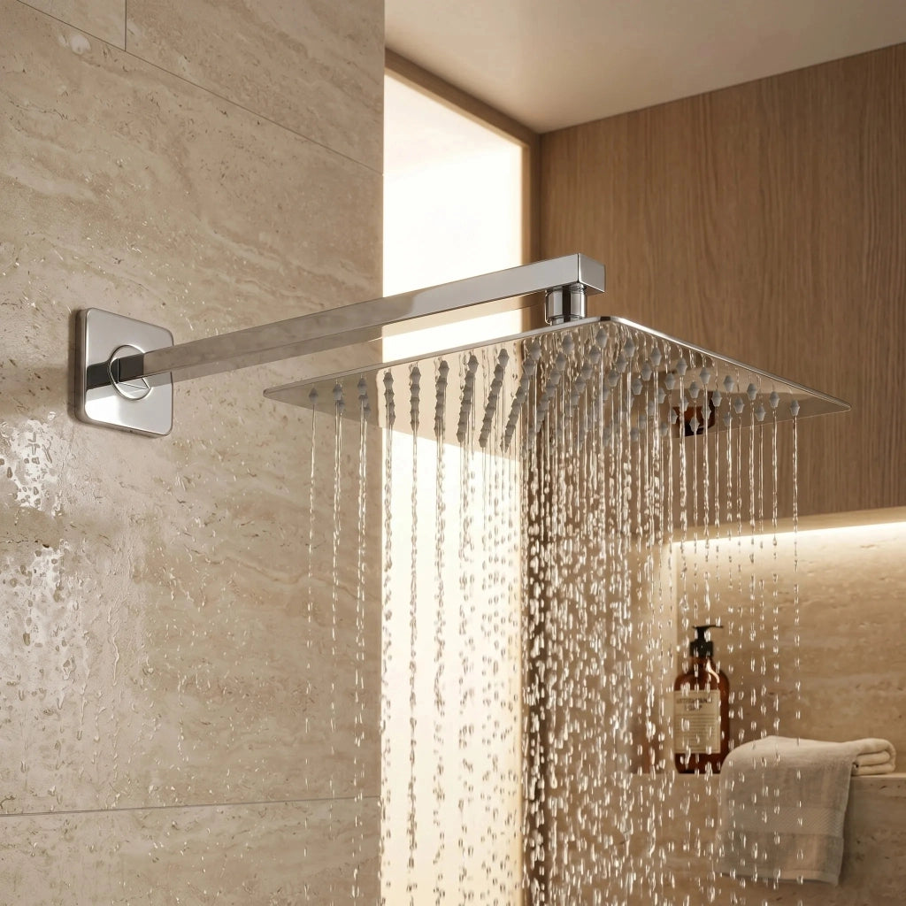 Soffione Doccia Quadrato Rea Js-p015 30cm Chrome