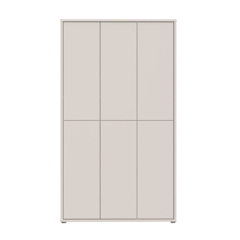 Armadio multiuso Medea 6 ante colore cashmere 109.2x34.9xH191.9 cm.