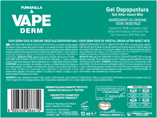 PENNA GEL DOPOPUNTURA 'VAPE DERM' ml 10  - VAPE