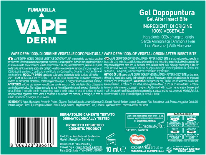 PENNA GEL DOPOPUNTURA 'VAPE DERM' ml 10  - VAPE