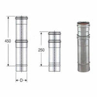 Inox mono parete aisi 316 elemen to telescopico d.080 b08x9znqvl