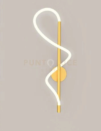 NOEMI-A O Applique da parete led ottone spazzolato 28W dimmerabile lumen 1910 SDD 2800 - 5000k