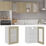 Mobile Pensile con Vetro “Lyon” Rovere Sonoma 40x31x60 cm 802508