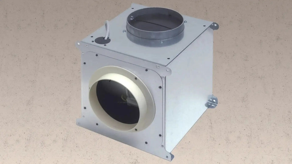 KUBE BOX MOTORE PER INTERNO cm 27x27 - Zincato - 900 m3/h