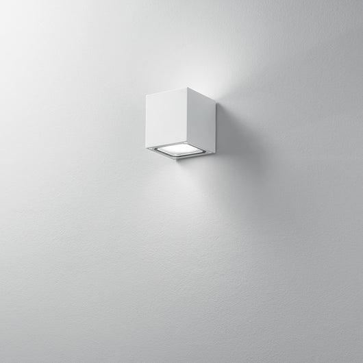 Applique Da Esterno Moderna Totem Metallo Bianco 2 Luci Gx53