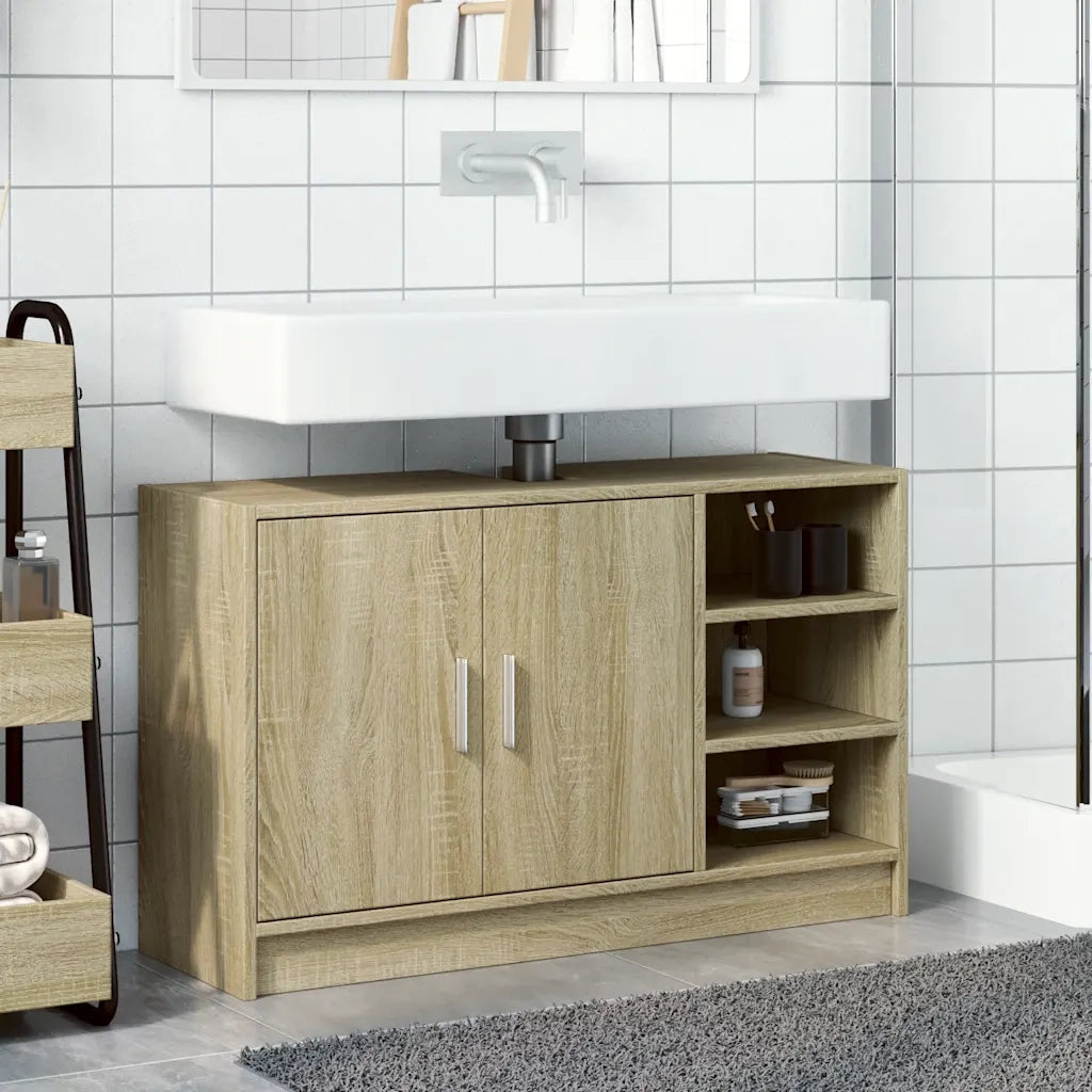 Mobile Lavabo | Armadio Lavabo Rovere Sonoma 90x29x55 cm in Truciolare