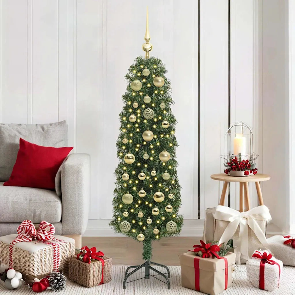 Albero di Natale artificiale con 150 LED Verde 150 cm 3394934