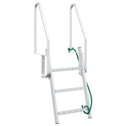 Scala da molo a 3 gradini Argento 58 x 77 x 144 cm Alluminio CFW3950193