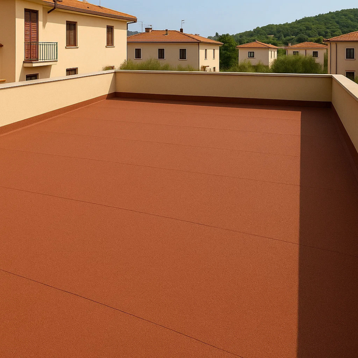 Guaina ardesiata rossa casasciutta impermeabilizzazione terrazze 5 rotoli 1x10 m