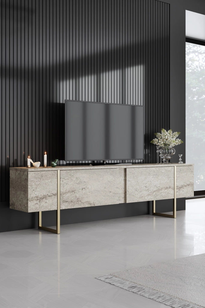Porta TV in legno "Luxe" - 180 x 30 x 50 cm - TravertinOr