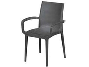 POLTRONA DA GIARDINO IN PE RATTAN DUKE ANTRACITE - 1 pezzi