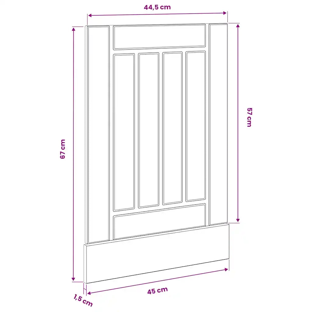 Pannello Lavastoviglie Lucca Rovere Sonoma in Legno Multistrato 853890