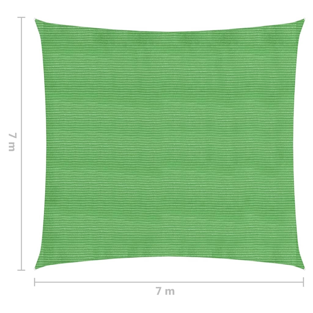 Vela ombreggiante 160 g/m² verde chiaro 7 x 7 m HDPE 02_0009404