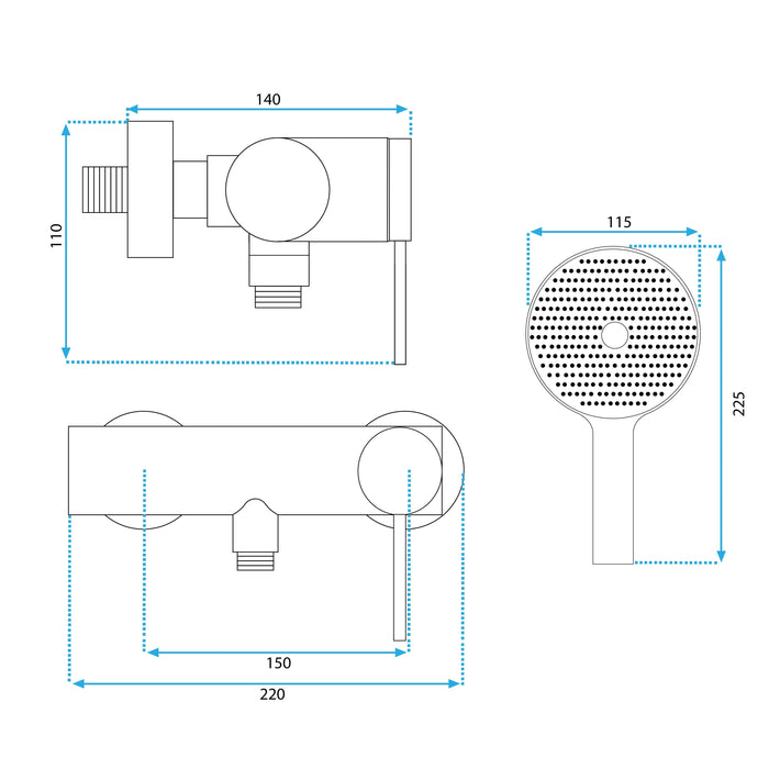 Rubinetto Doccia Rea Foss/clif Brush Copper