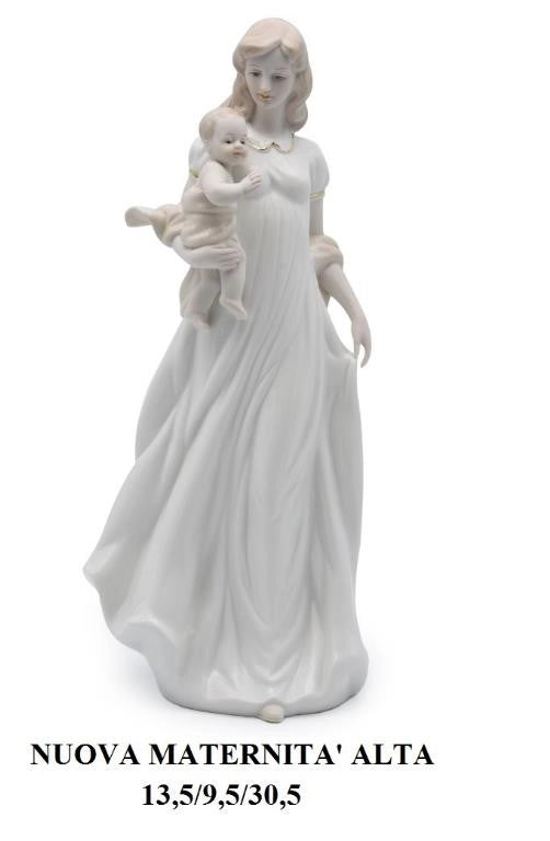 Statua Statuetta in Ceramica Maternita' 30 cm Giardini di Marzo