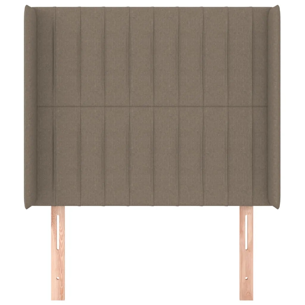 Testiera ad Orecchio Tortora 83x16x118/128 cm in Tessuto