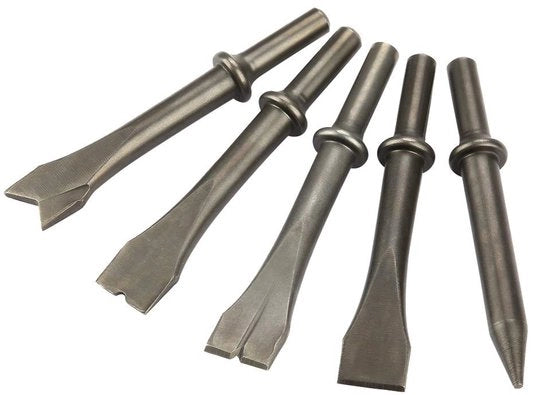 Set di martelli pneumatici 5 pezzi - Materiale Omium-molybdeno - Diametro della testa 10 mm - Lunghezza 125 mm - Peso 474 g - Set di martelli