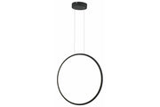 Lampada a sospensione moderna nera anello Ø50 LED 28W