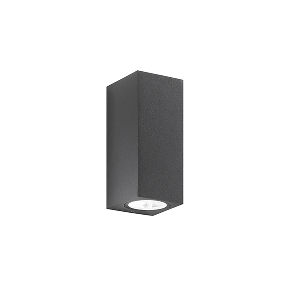 Applique Da Esterno Moderna Monolite Alluminio Grigio Grafite 2 Luci Gx53