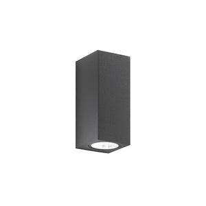 Applique Da Esterno Moderna Monolite Alluminio Grigio Grafite 2 Luci Gx53