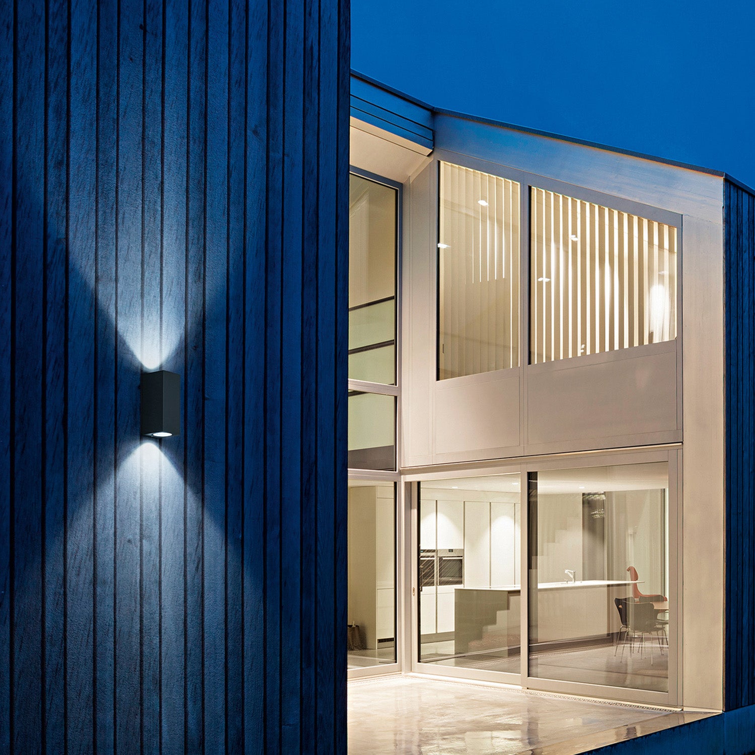 Applique Da Esterno Moderna Monolite Alluminio Grigio Grafite 2 Luci Gx53