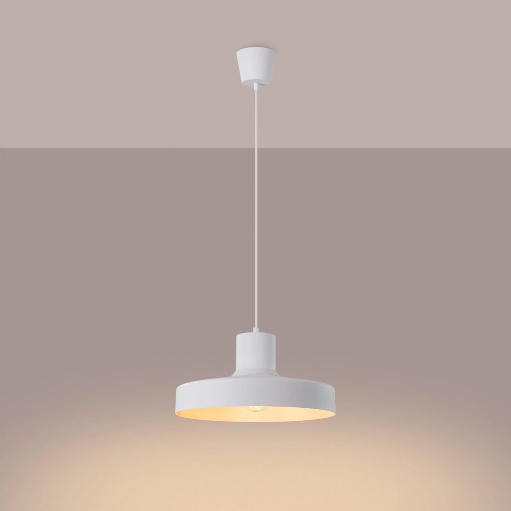 Lampada a sospensione BILO moderna in acciaio E27 15W bianco 35x35x120 cm