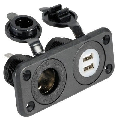 Pannellino Presa Usb + Presa Accendisigari