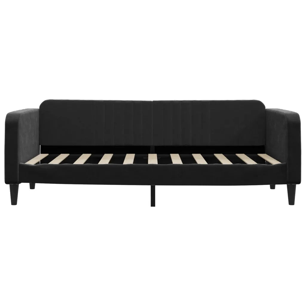 Divano Letto con Letto Estraibile Nero 90x190 cm in Velluto 3197078