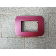 Trade Shop - Placca Placchetta Placchette Compatibili Per Serie Axolute Bticino Colorate Fori - Rosa Metallizzato -7 Fori     -