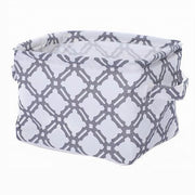Trade Shop - Cesto Contenitore Porta Biancheria Bucato Manici Tessuto Grigio 26x20x16cm 79204 -