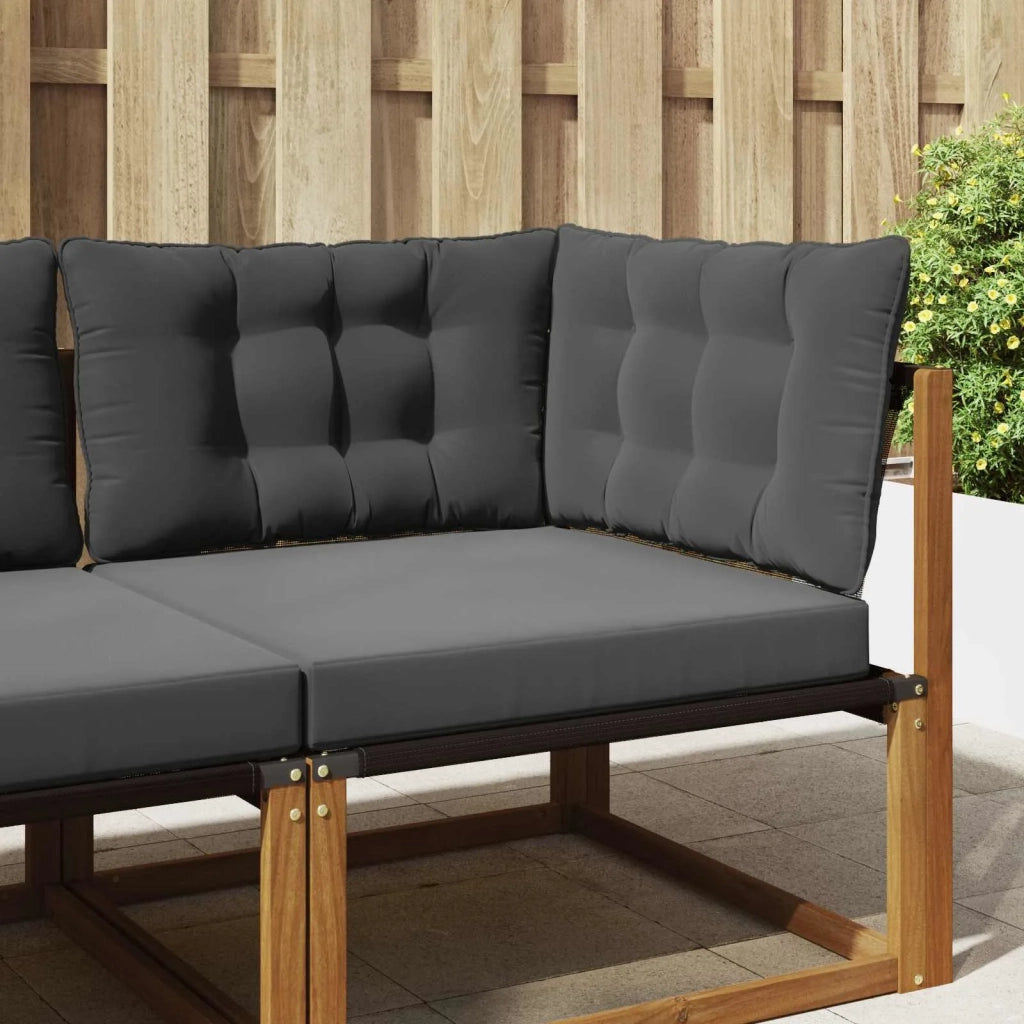 Cuscino per divano da esterno 3 pcs Antracite Poliestere
