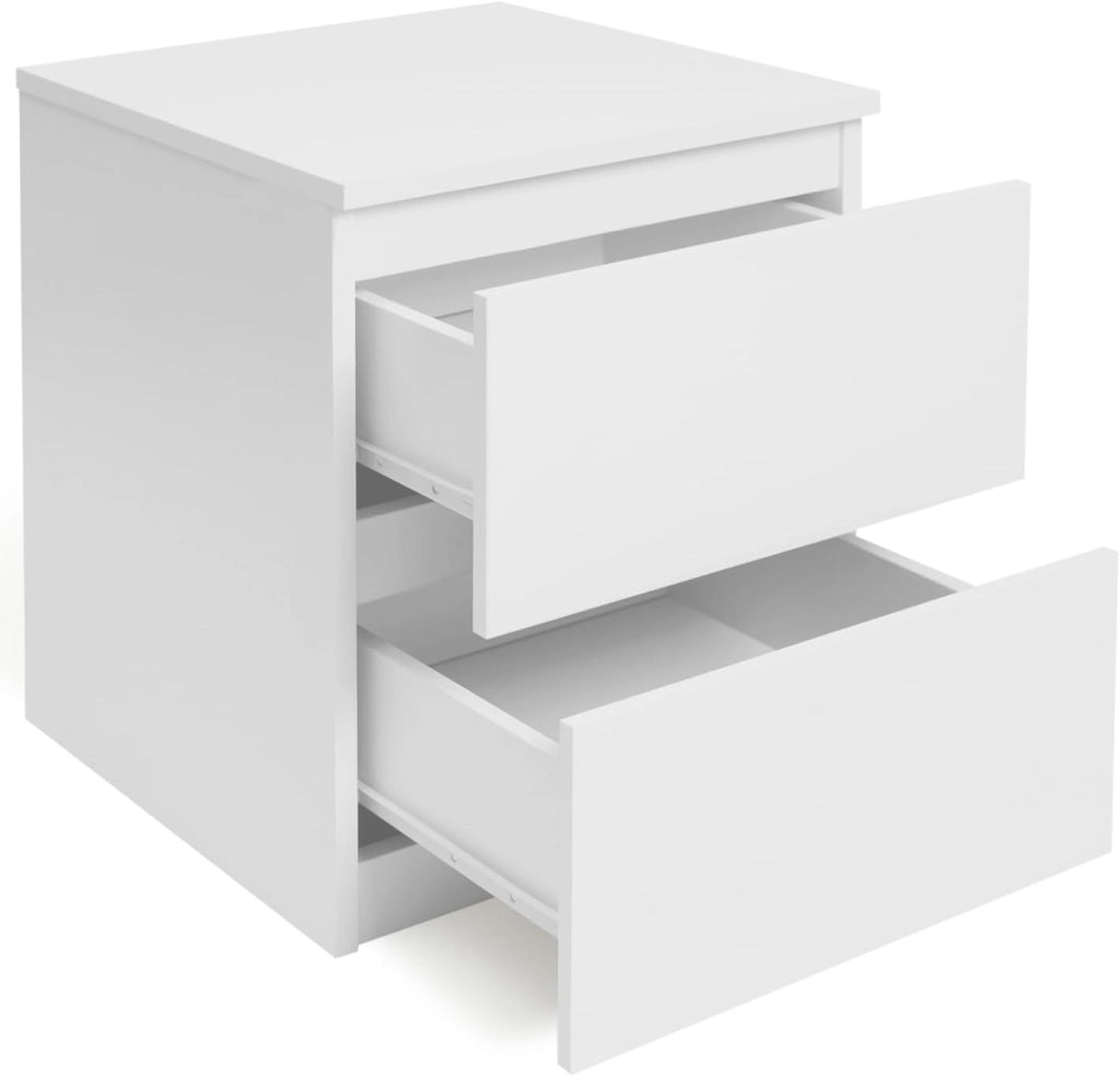 Set di 2 comodini in Legno Bianco TOMI