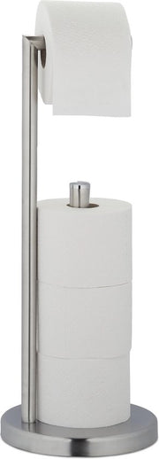 Sostegno wc in posizione verticale - riserva wc - senza coperchio - 53x20,5 cm - acciaio inossidabile