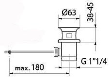Piletta universale 1 1/4 Bronzata