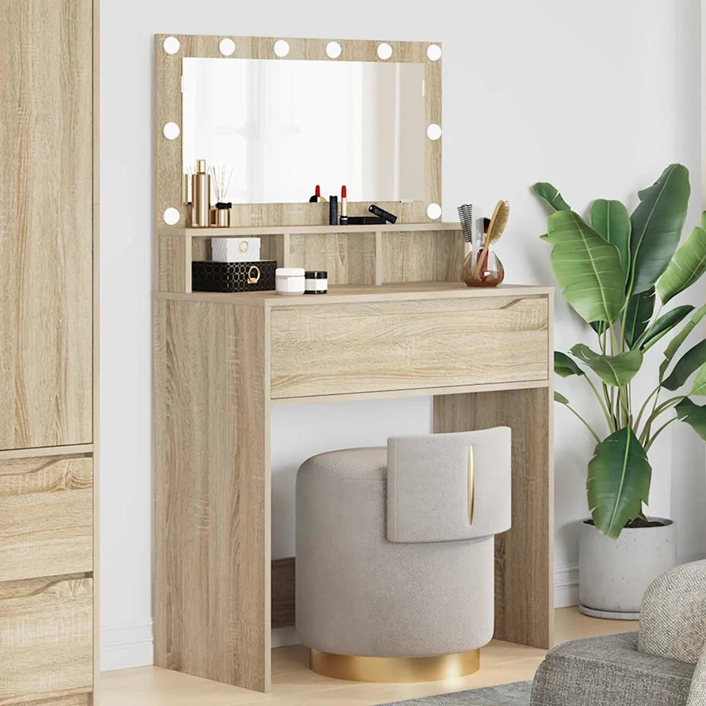 Tavoli da Trucco per Camera da Letto con cassetto Rovere Sonoma