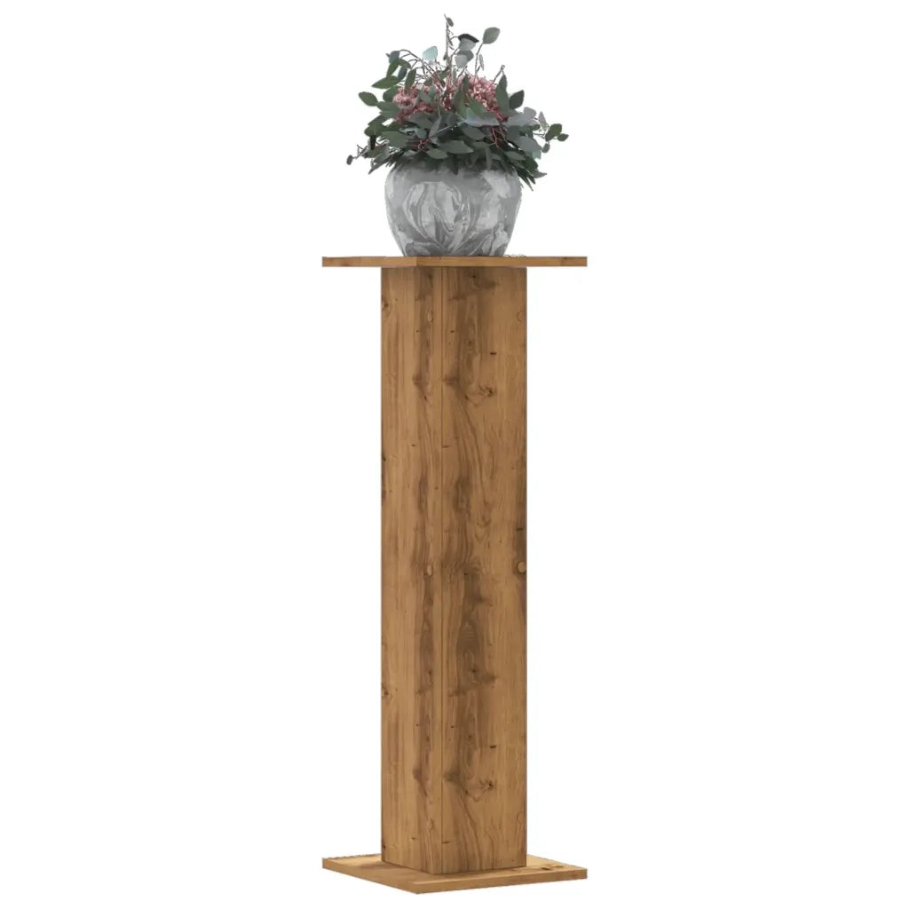 vidaXL Supporti Piante 2 pz Rovere Artigianale 30x30x95 cm Truciolato