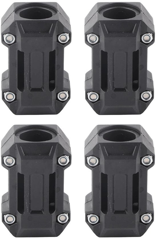 Bumperblocco di Protezione - 2 Paia di Protezione per Motocicletta - Adatto per 22/25/28 mm - Nylon di Alta Qualità - Antivibrazionale - Nero
