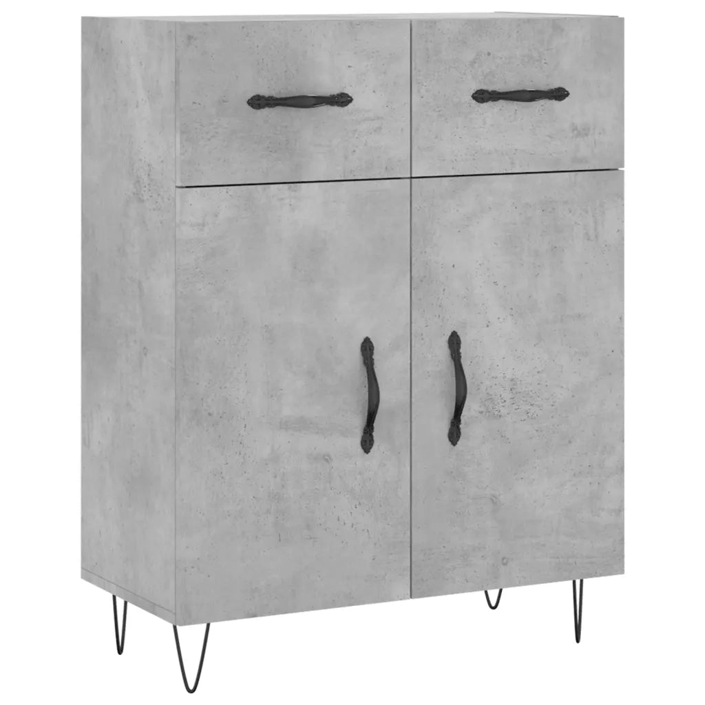 Credenza Grigio Cemento 69,5x34x180 cm in Legno Multistrato 3199909