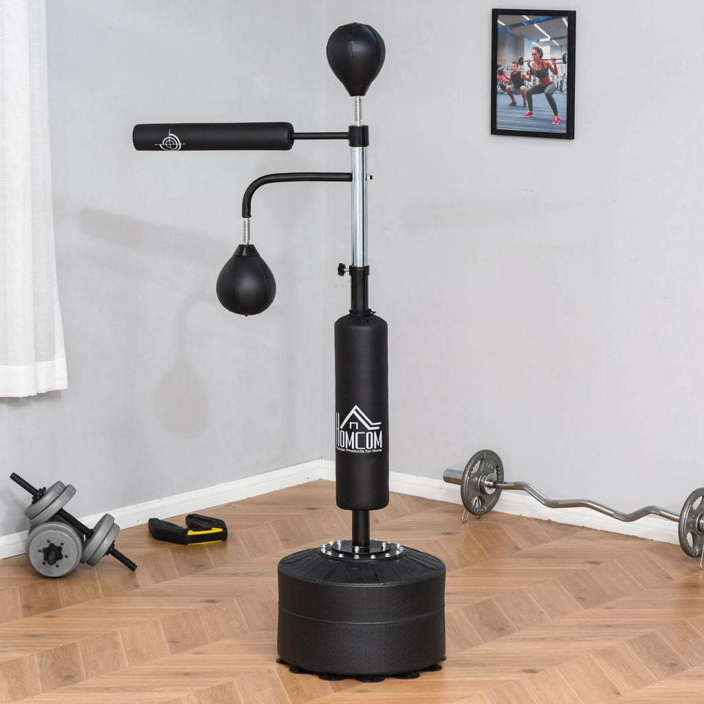 Sacco da Boxe Autonomo 4 in 1 con Piedistallo ¨C Zephmum ¨C Nero, Altezza Regolabile 160-230 cm